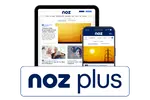 NOZ-Website auf Laptop und NOZ-App auf Smartphone mit Artikeln zu Ausbildung und regionalen Themen.  