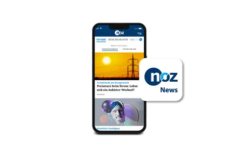 Smartphone mit der News-App
