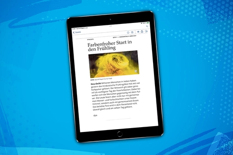 Tablet mit der E-Paper App