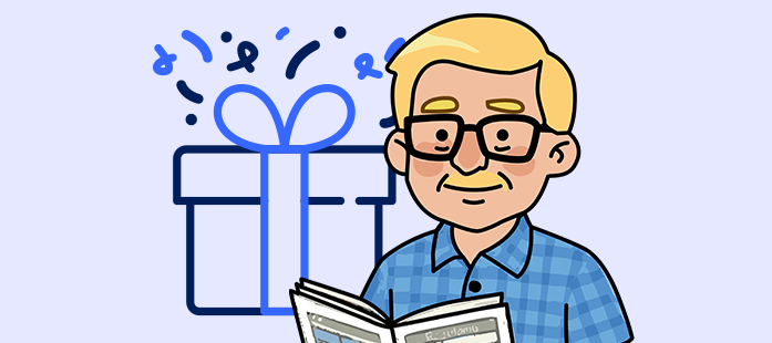 Icon eines Geschenks und Gerd