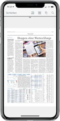 NOZ premium-App, Ansicht 2